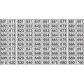 Accuform SEQUENTIAL NUMBER MARKERS 58IN NCS1056WT NCS1056WT